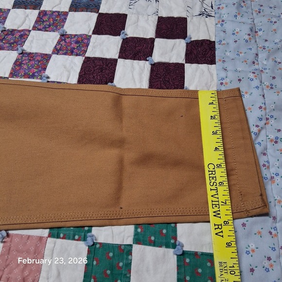 NWT Field & Forest Brown Duck Canvas Pants Size 34x34 Stain Resistant Straight - Picture 13 of 14